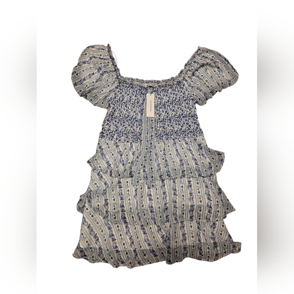Francesca's Lolla Floral Tiered Mini Dress. NWT. Size L. - Picture 2 of 5